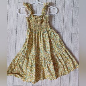 Tea Yellow Floral Print Dress. Toddler Girl Size 2.
